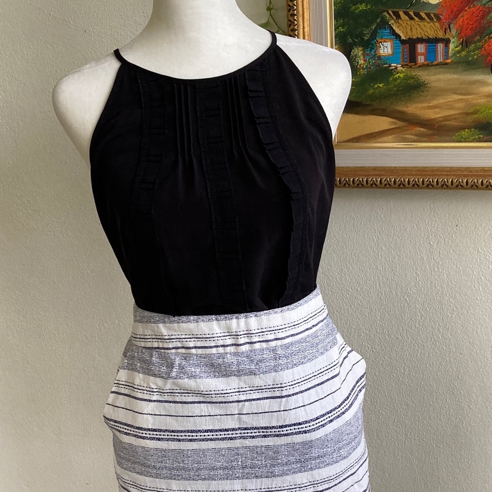Simple, Racer Back, Black Blouse and Flowy.